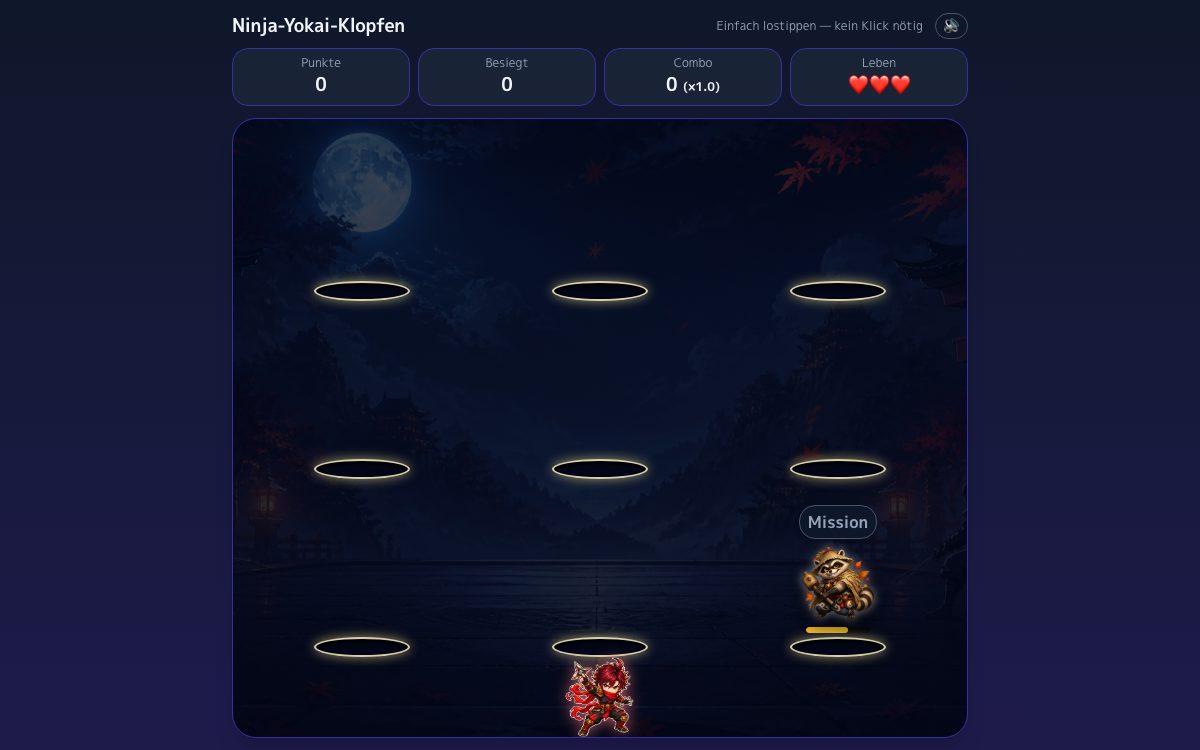 Screenshot von Ninja-Yokai-Klopfen