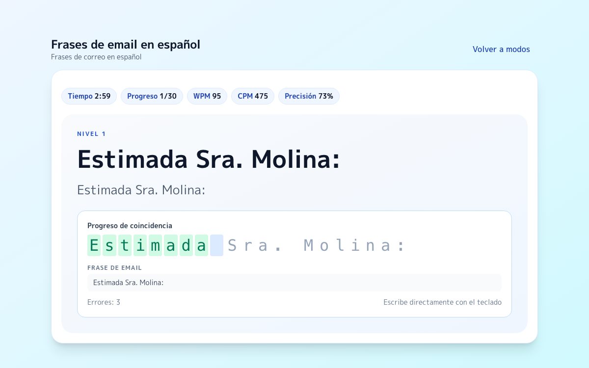 Captura de Frases de email en español