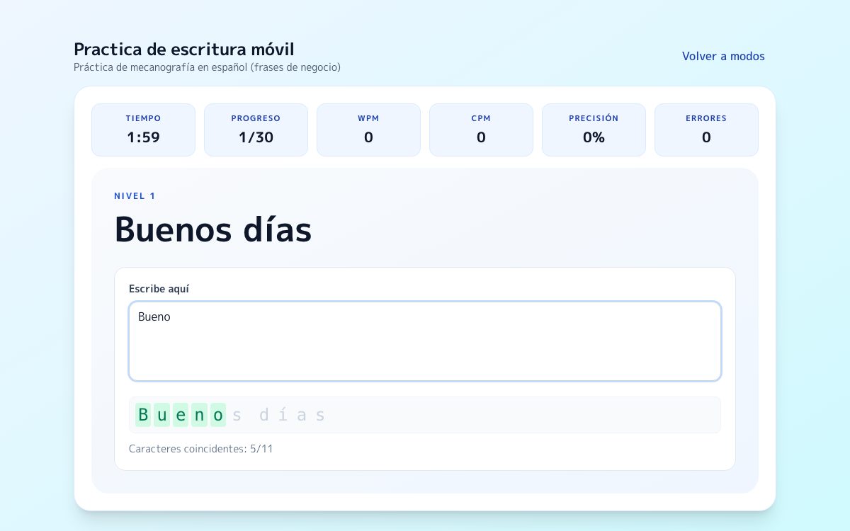Captura de Práctica de escritura móvil