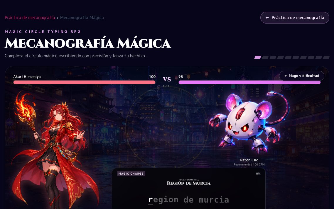 Captura de Mecanografía Mágica