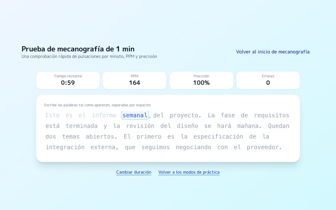 Captura de Prueba de 1 minuto