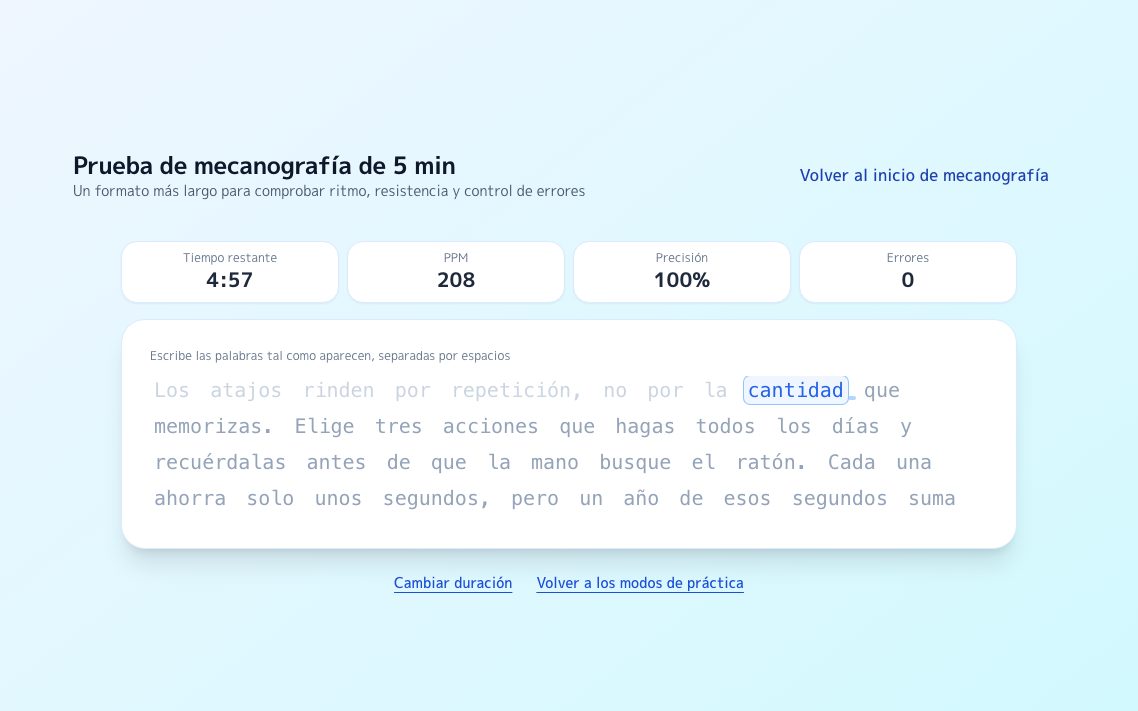 Captura de Prueba de 5 minutos