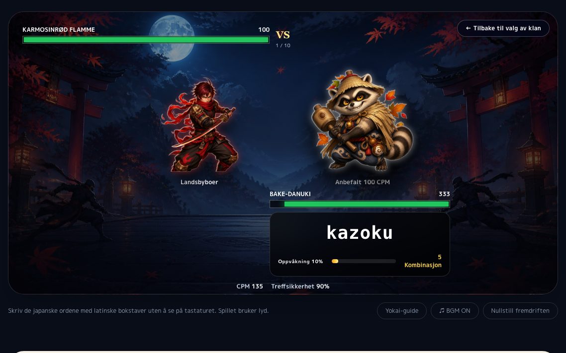 Skjermbilde av Ninja Typing Battle