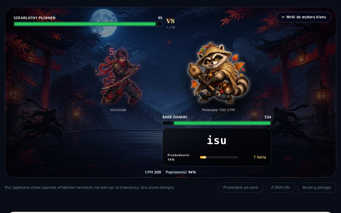 Zrzut ekranu: Ninja: bitwa na klawiaturze