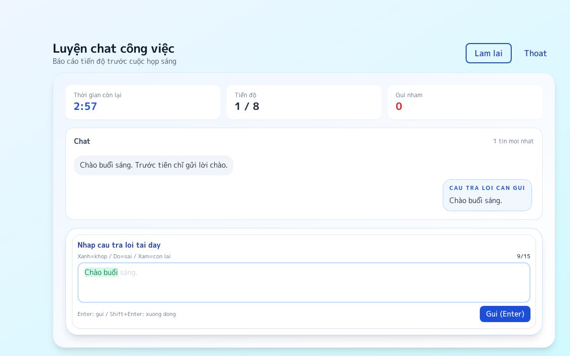 Ảnh chụp màn hình Luyện chat công việc