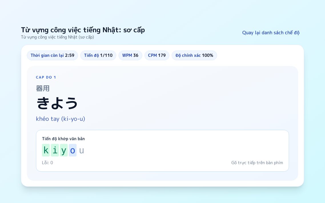 Ảnh chụp màn hình Từ vựng công việc tiếng Nhật: sơ cấp